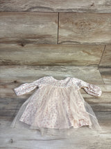 Chick Pea Leopard Print Velour Dress Beige sz 3-6m