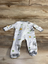 Burt's Bees Baby Organic Bunny Print Sleeper White sz Newborn