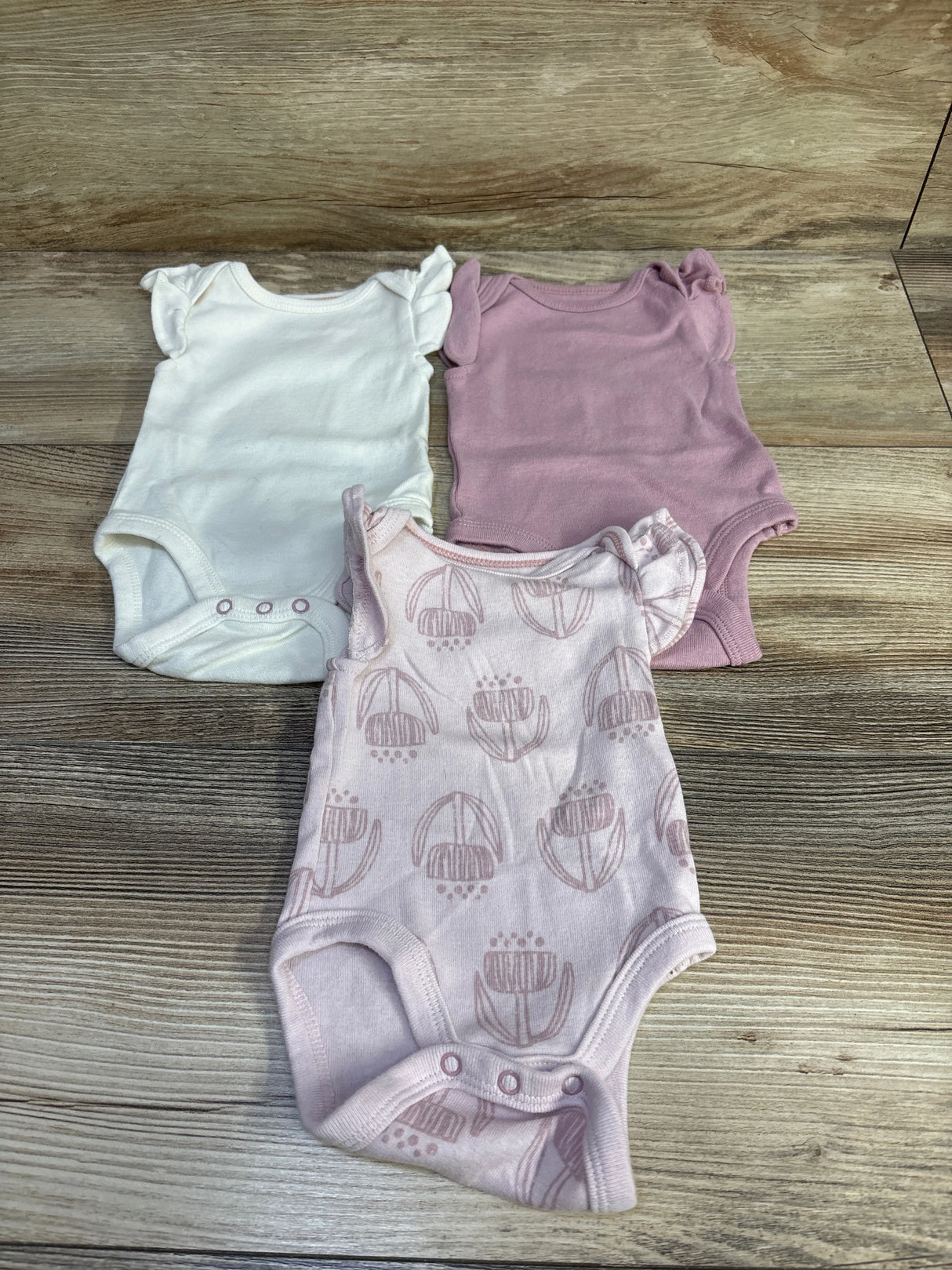 Cloud Island 3pk Bodysuits Purple sz Newborn