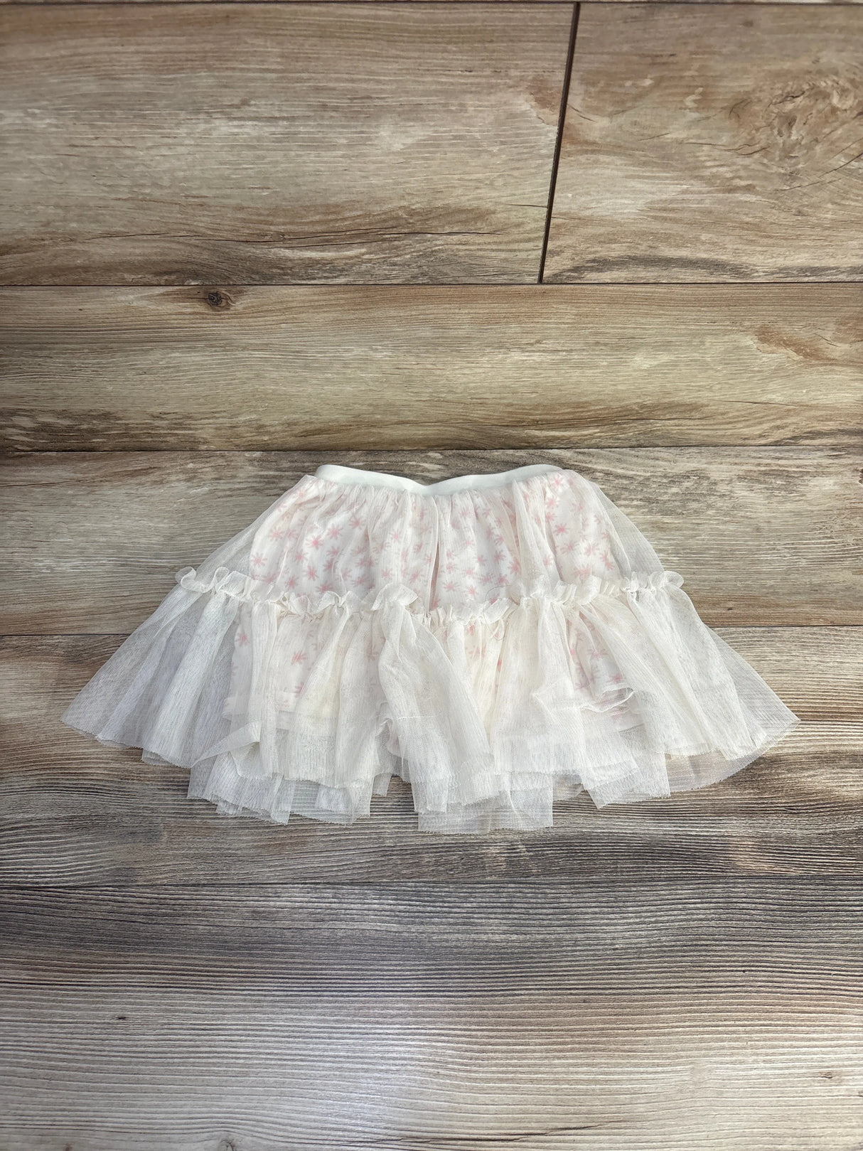 Old Navy Floral White Tulle Skirt sz 3T