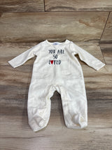 Sterling Baby You Are So Loved Velvet Footed Coverall Ivory sz 9m