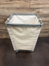 Seville Classics Natural White Commercial Rolling Canvas Laundry Room Hamper