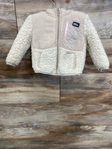 Eddie Bauer Sherpa Lined Full Zip Coat Cream sz 12m