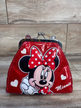 Disney Parks Minnie Mouse Clasp Clutch Purse Red