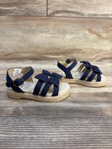 Janie & Jack Bow Espadrille Sandals Navy sz 4c