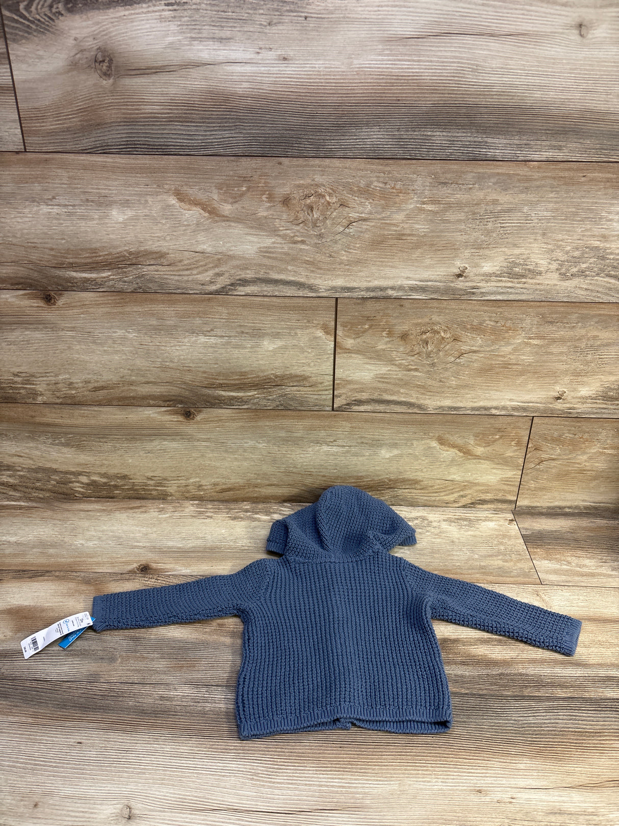 NEW Carter's Knit Hooded Button-Up Cardigan Blue sz 12m