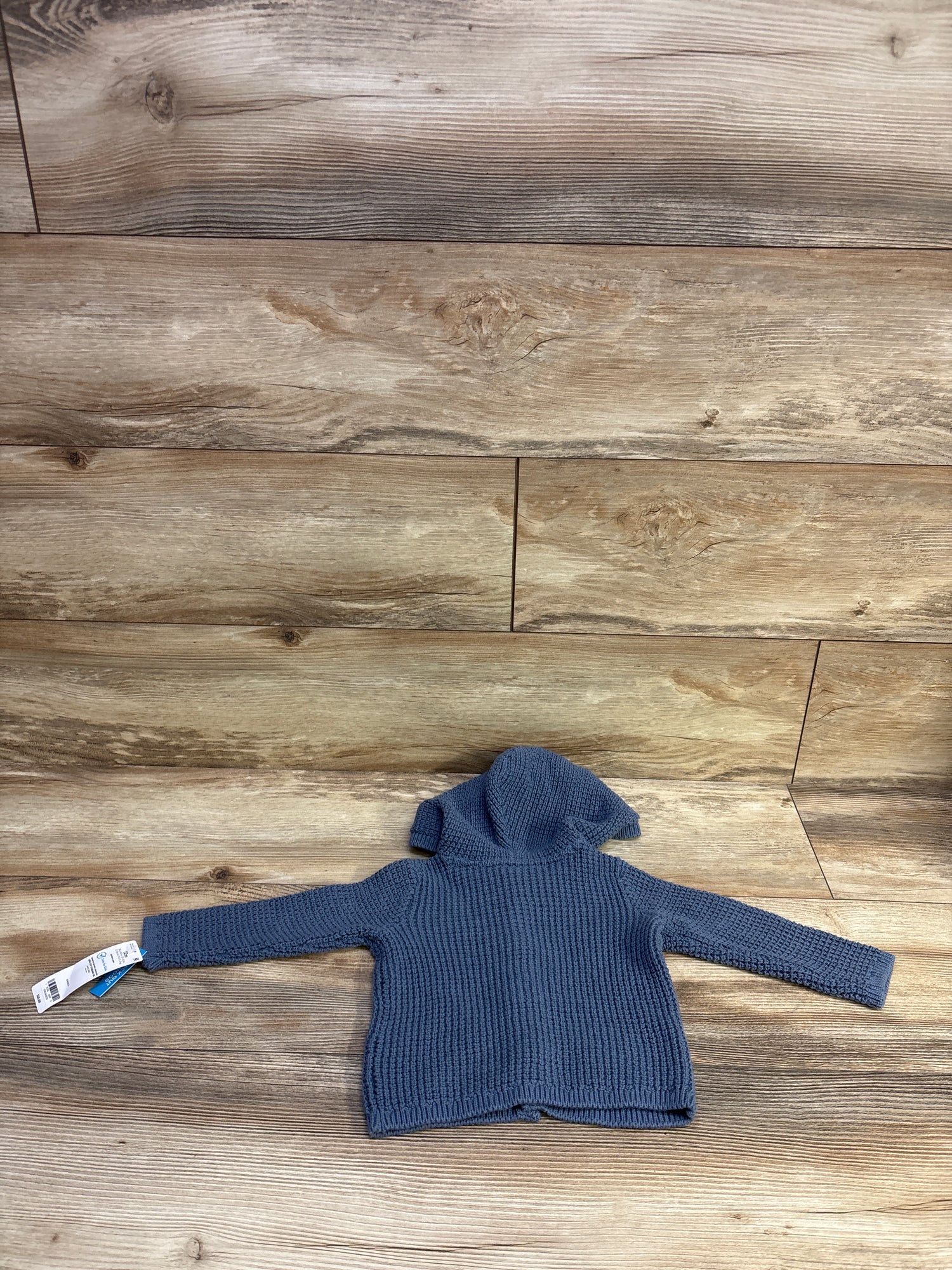 NEW Carter's Knit Hooded Button-Up Cardigan Blue sz 12m