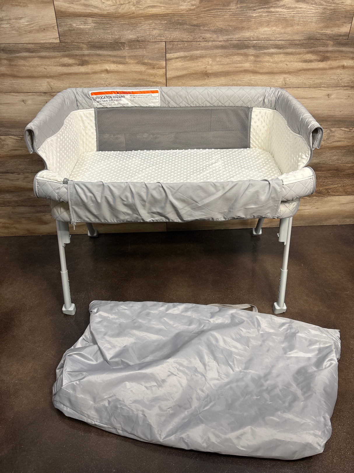 AirClub Bassinet Bedside Sleeper Grey