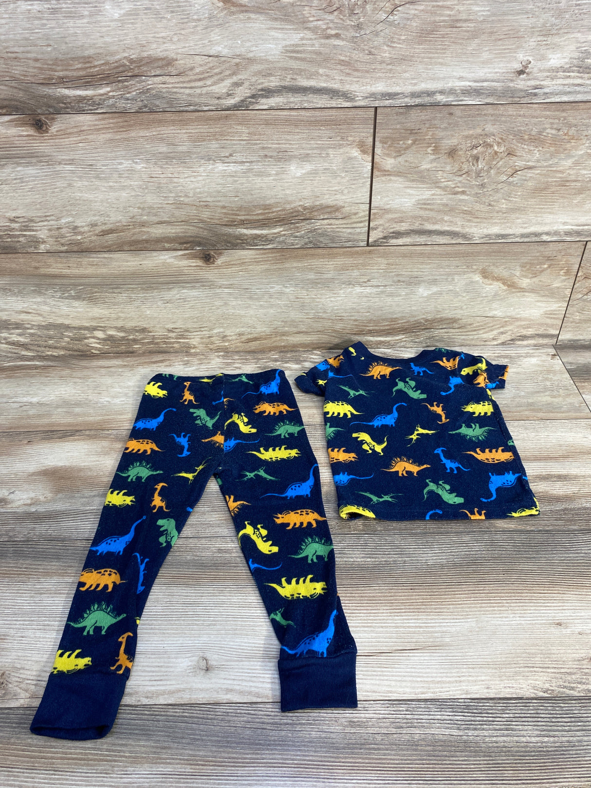 Essential Pj's 2pc Dinosaur Pajama Set Navy sz 2T