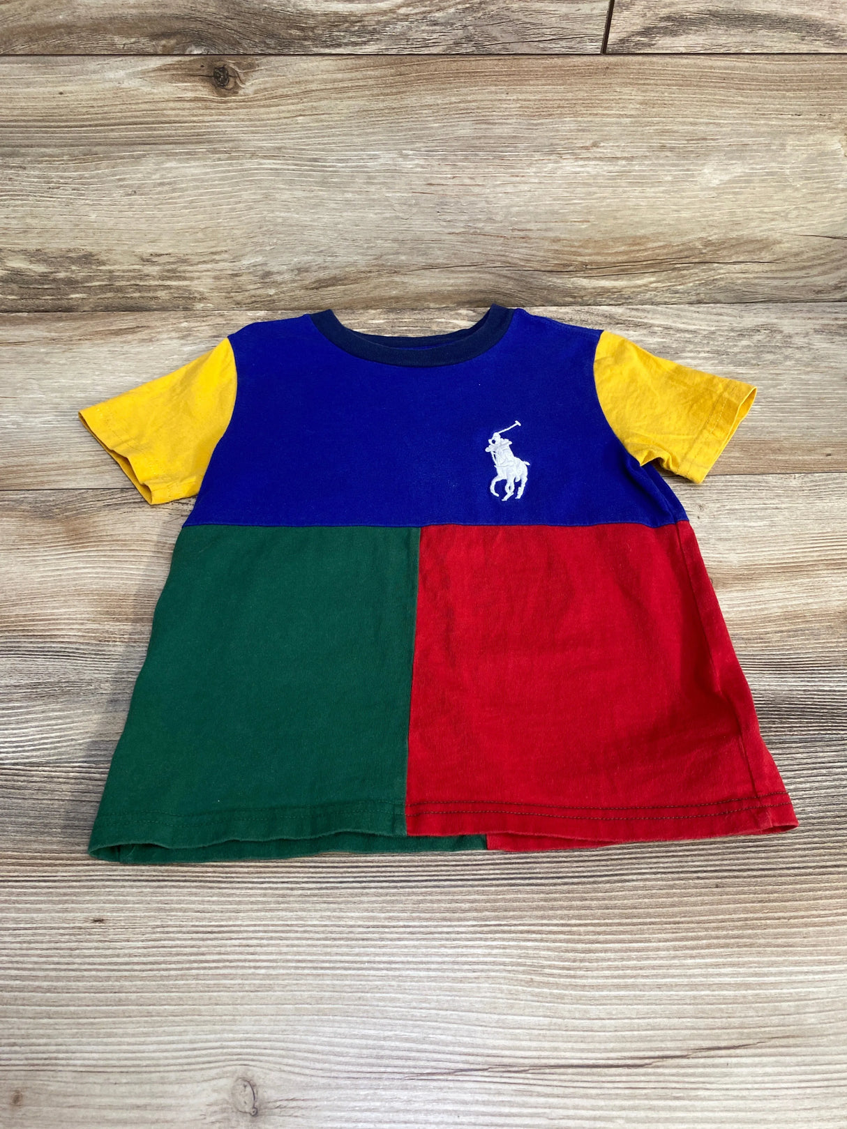 Polo Ralph Lauren Boys' Color-Blocked Cotton T-Shirt sz 2T