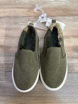 NEW Old Navy Sherpa-Lined Slip-On Sneakers Green sz 8c