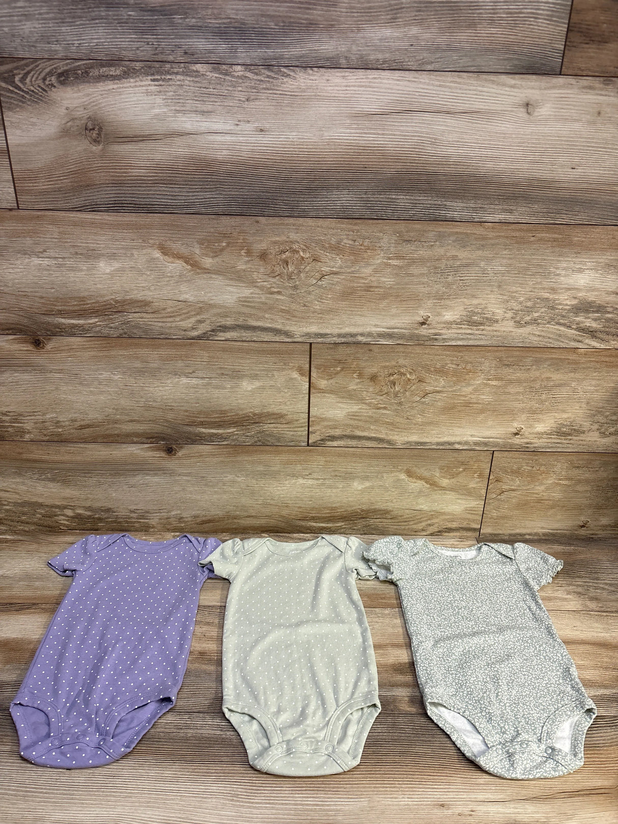 Child of Mine 3pk Bodysuits Green sz 18m