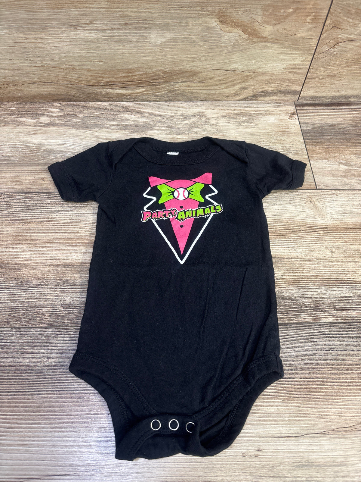 Bella + Canvas Party Animals Bodysuit Black sz 6-12m