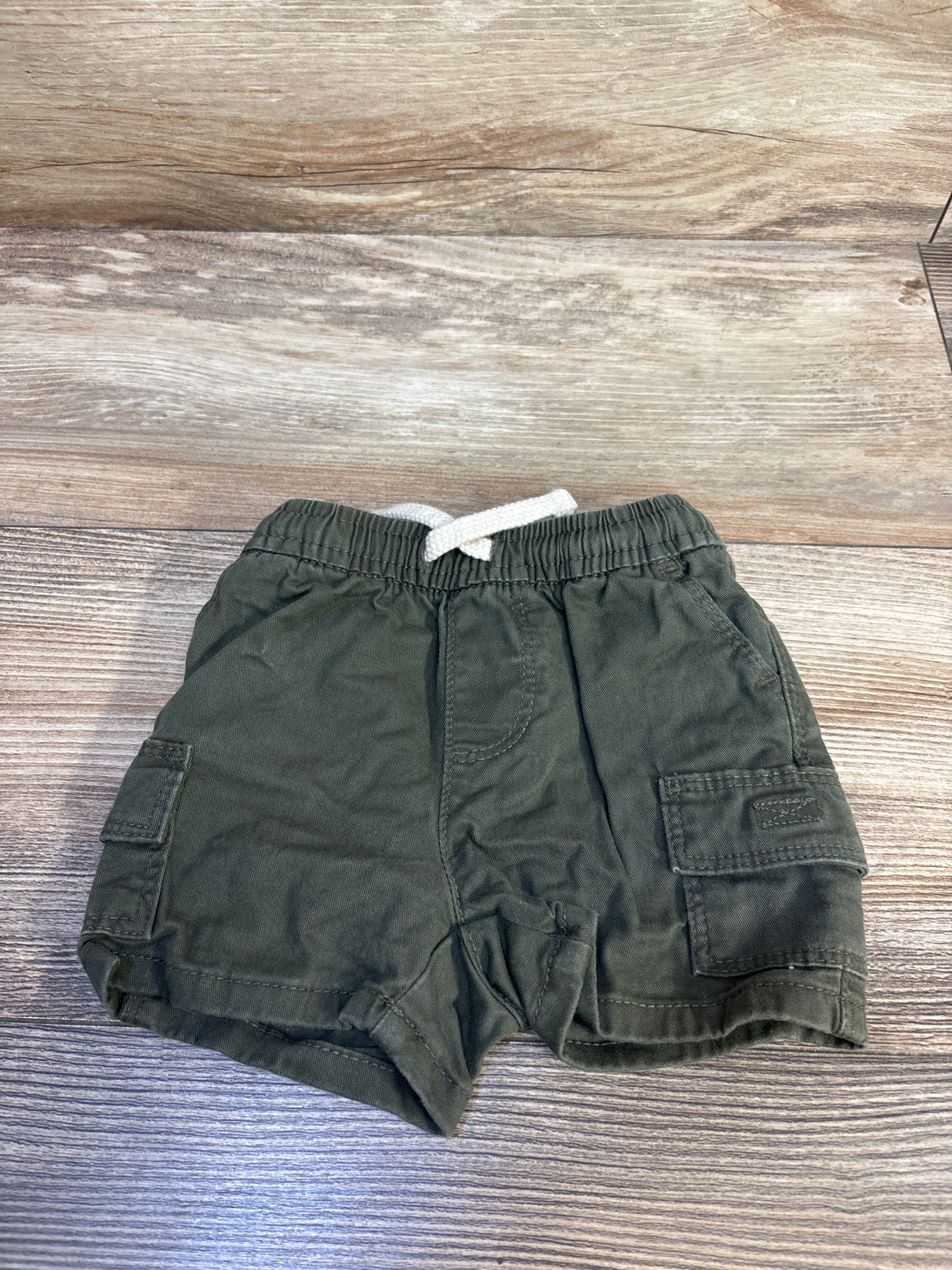 Old Navy Drawstring Cargo Shorts Olive Green sz 3-6m