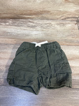 Old Navy Drawstring Cargo Shorts Olive Green sz 3-6m