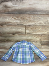 OshKosh Plaid Button-Up Shirt Blue sz 5T