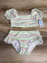 NEW Cat & Jack 2pc Puff Sleeve Swimsuit Green sz 5T