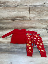 Old Navy 2pc Sugar & Spice & Everything Nice Pajama Set Red sz 6-12m