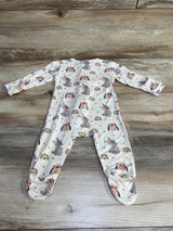 Larkspur Bunny Print Sleeper Cream sz 3-6m