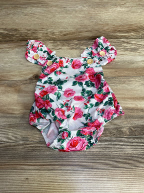 Kids Tales Floral Ruffle Romper White sz 12-18m - Me n Mommy To Be