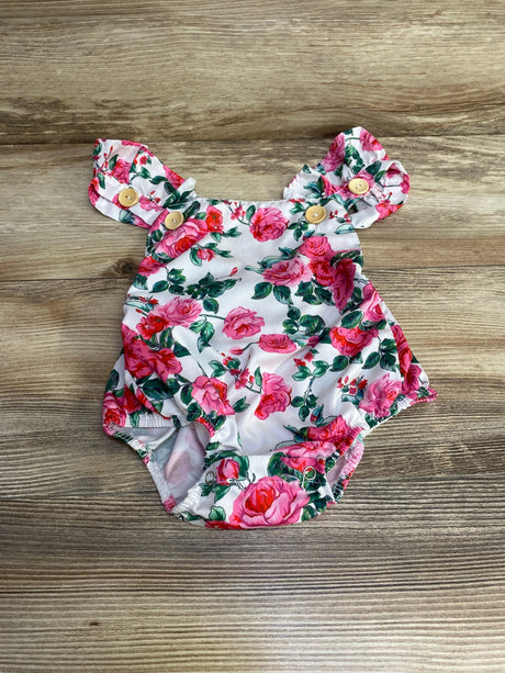 Kids Tales Floral Ruffle Romper White sz 12-18m - Me n Mommy To Be