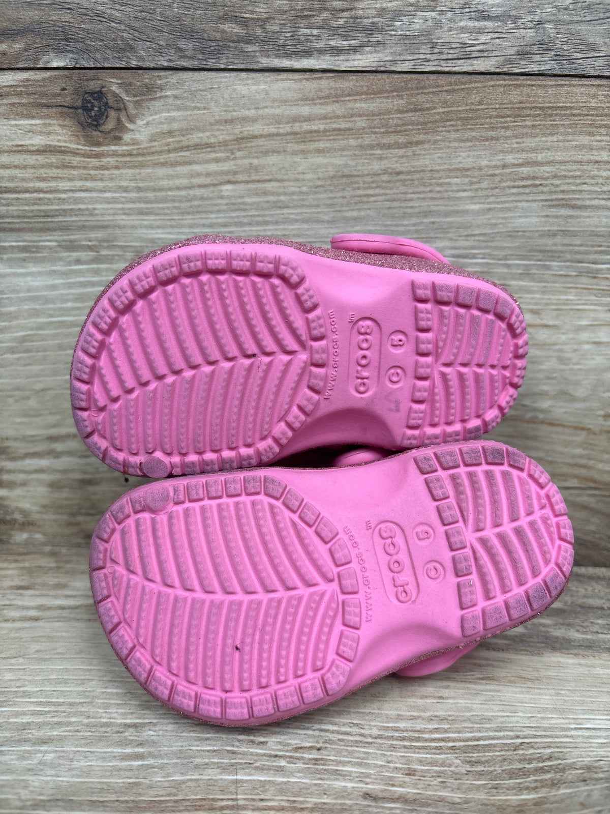 Crocs Classic Glitter Clogs Pink sz 5c