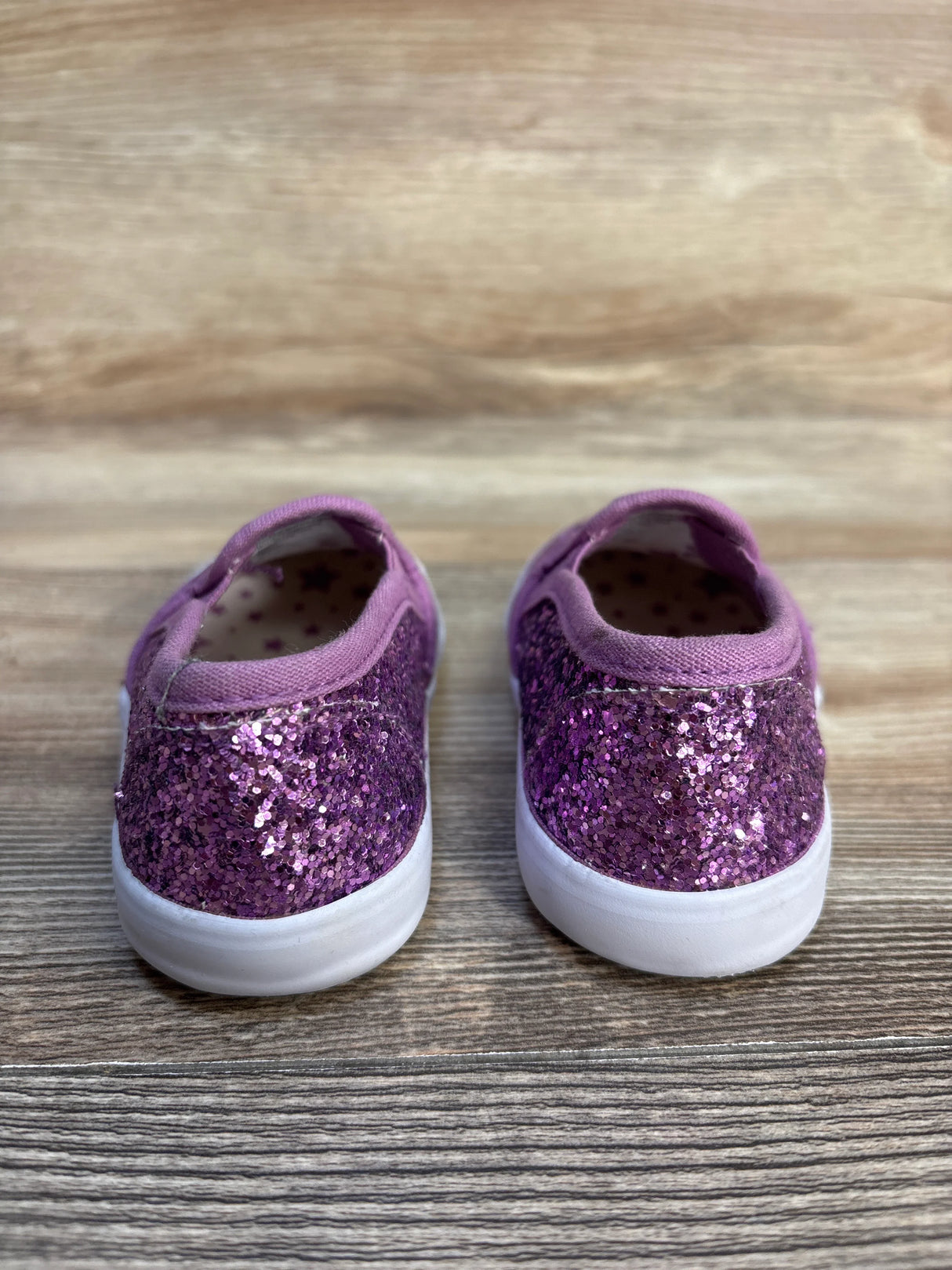 Cat & Jack Madigan Slip-On Glitter Sneakers Purple sz 6c