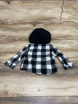 Wonder Nation Hooded Flannel Black sz 3T