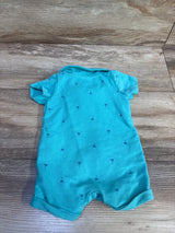 Cat & Jack Polo Shortie Romper Teal sz 0-3m