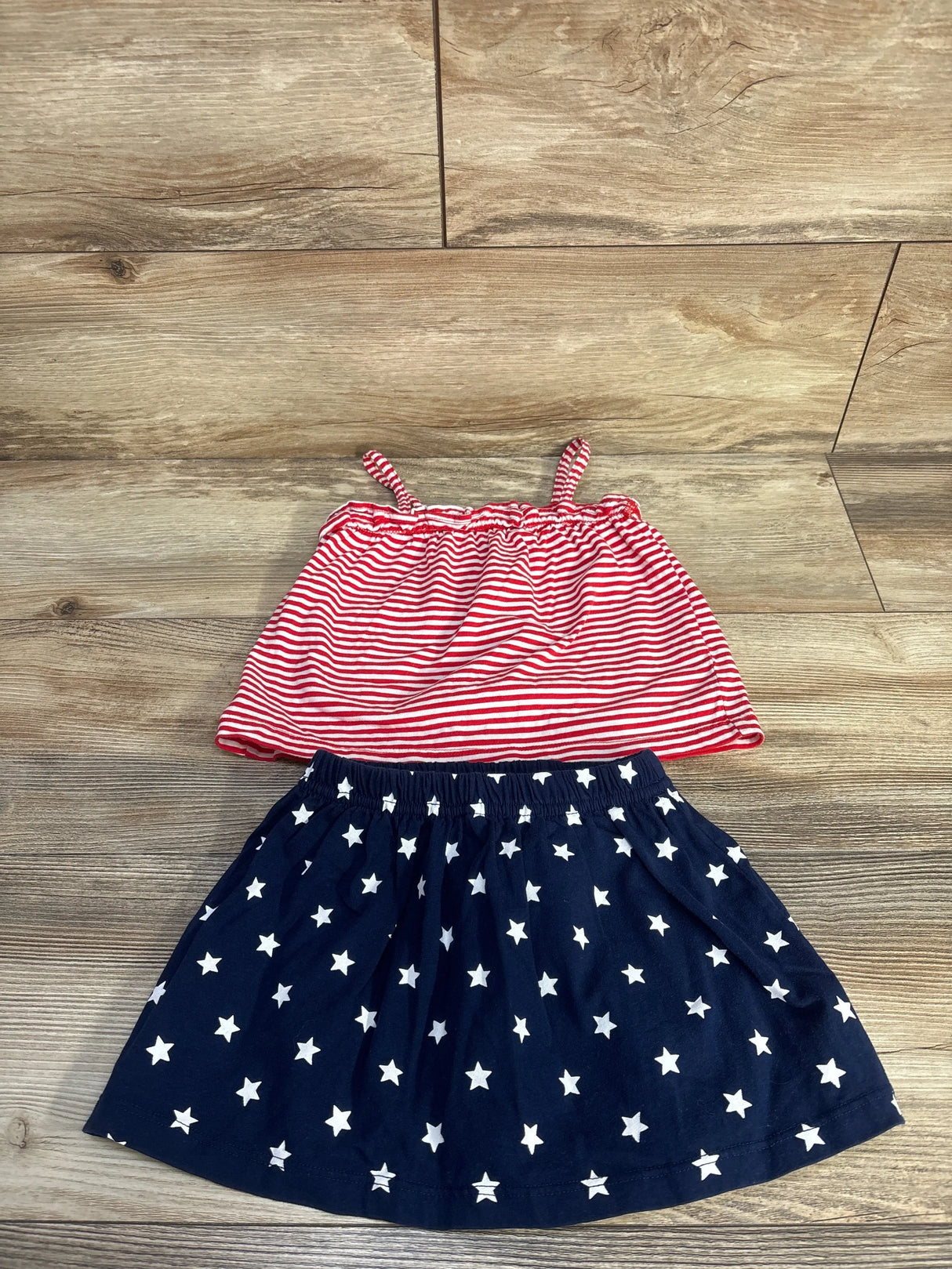 Carter's 2pc Stars & Stripes Tank Top & Skort Set Red sz 2T