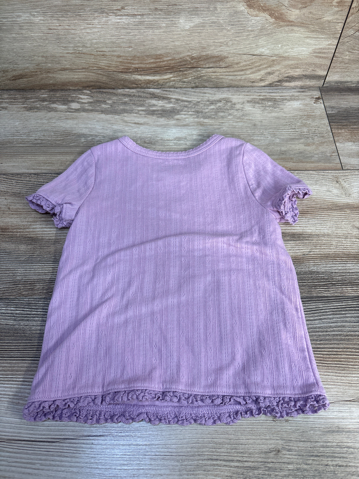 Cat & Jack Pointelle Knit Shirt Purple sz 4T