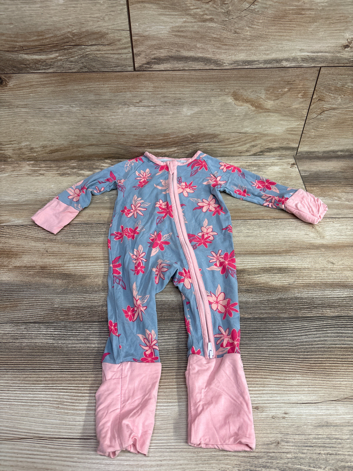 Coco Moon Bamboo Convertible Sleeper Blue sz 3-6m