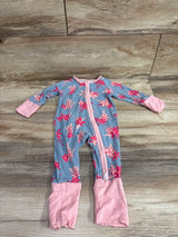 Coco Moon Bamboo Convertible Sleeper Blue sz 3-6m