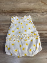 Carter's Button-Front Shortie Romper White sz 9m