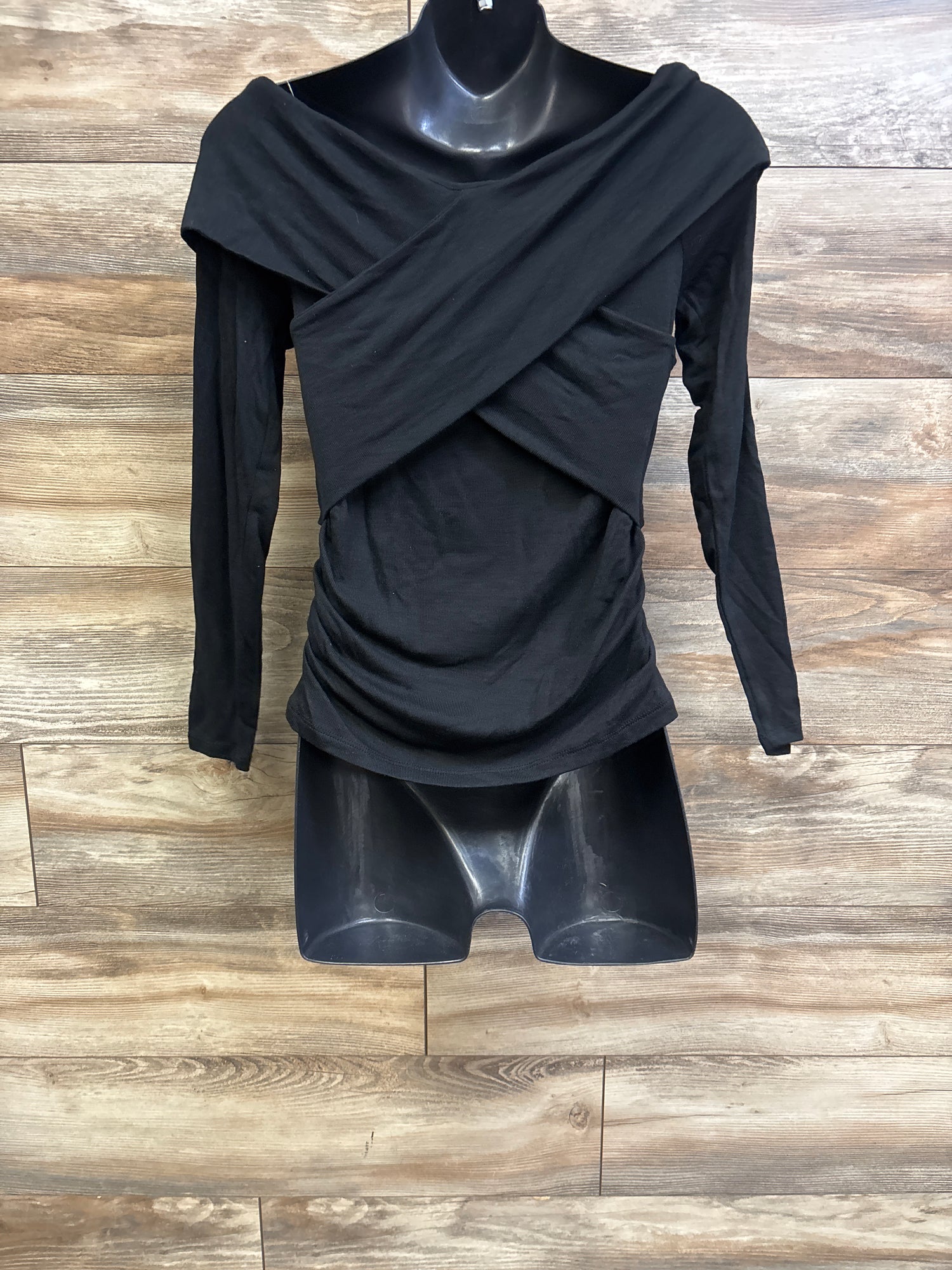 NEW Isabel Maternity Cross Front Top Black sz Small