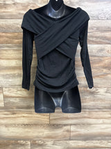 NEW Isabel Maternity Cross Front Top Black sz Small
