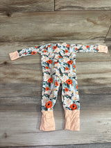 Miozing Floral Bamboo Convertible Sleeper Peach sz 0-3m
