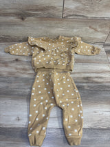 Quincy Mae Floral 2pc Sweatshirt & Joggers Set Yellow sz 6-12m