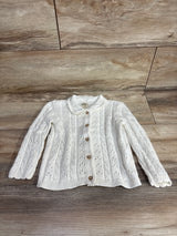 OshKosh Eyelet Trim Button Front Cardigan White sz 18m