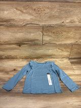 NEW Okie Dokie Ruffle Long Sleeve T-Shirt Western Blue sz 3T