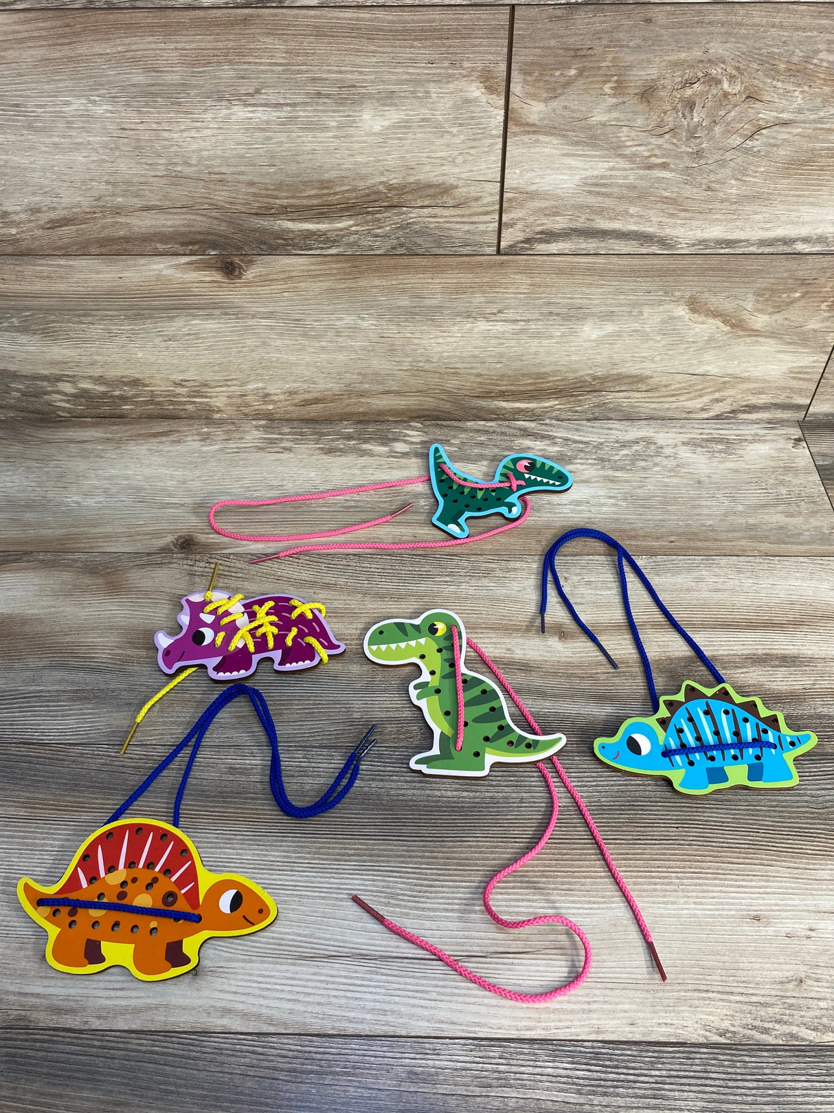 AToyLink 5pc Puzzle Dinosaur Threading Toy