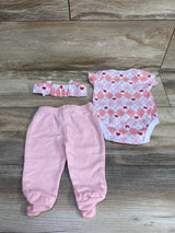 Strawberry Shortcake 3pc Bodysuit, Footed Pants, & Headband Set Pink sz 3m