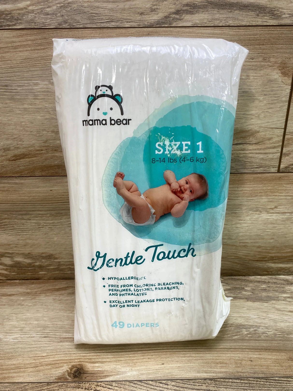 NEW Mama Bear Gentle Touch Diapers, 49ct Size 1