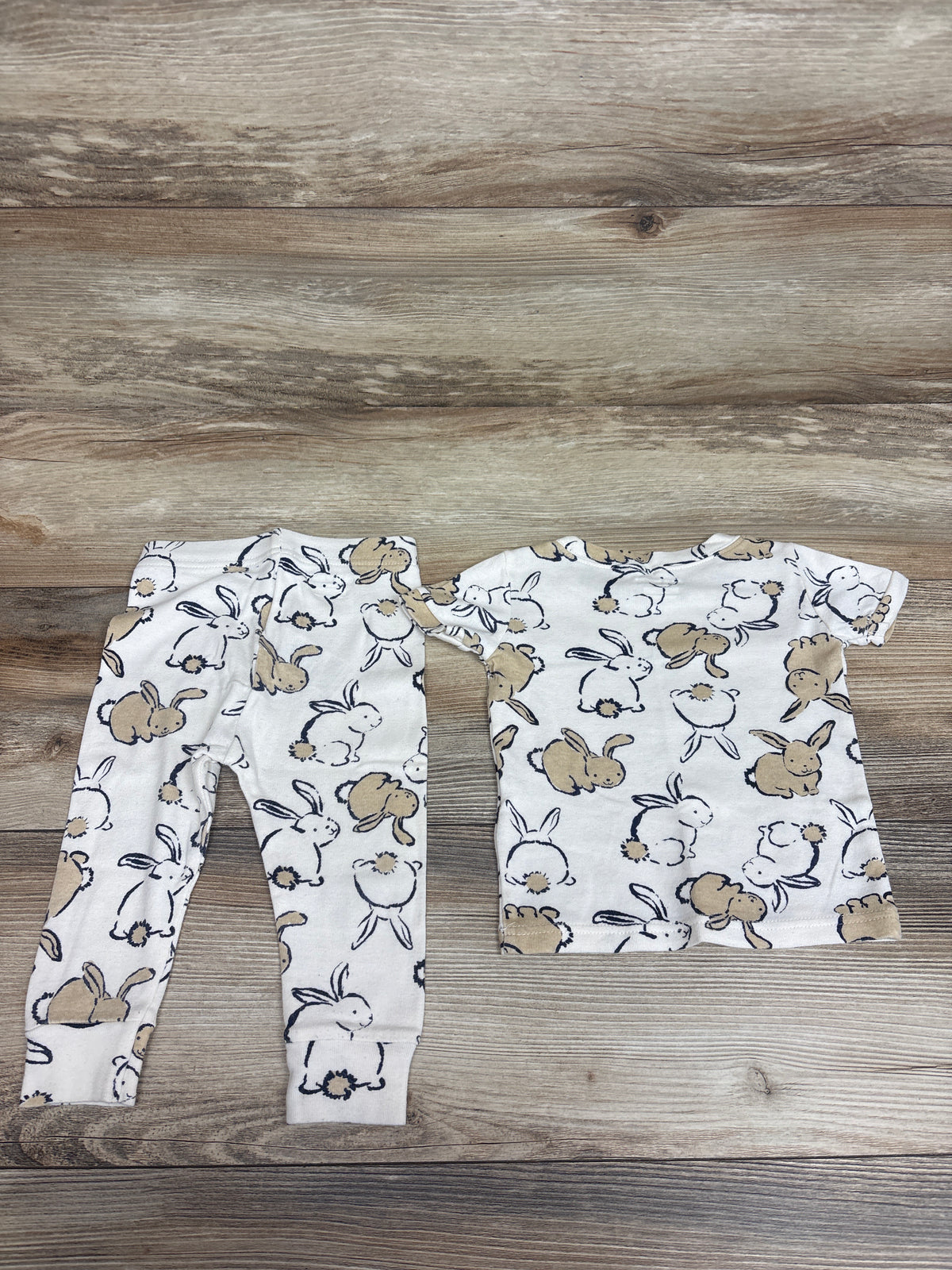 Old Navy 2pc Bunny Pajama Set Cream sz 12-18m