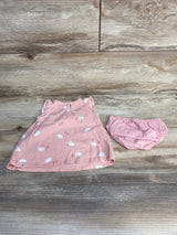 Just One You 2pc Bunny Print Dress & Bloomers Pink sz 3m