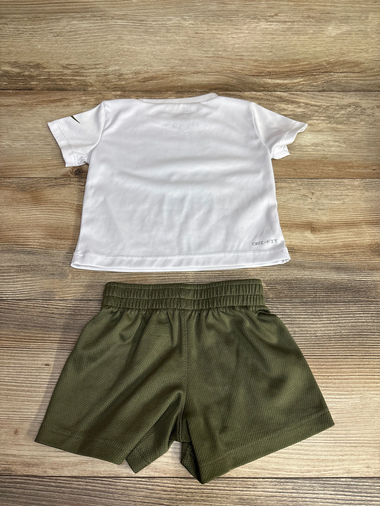 Nike 2pc Just Do It Dri-Fit Shirt & Shorts Set White sz 12m