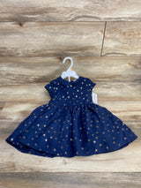 NEW Carter's 2pc Peter Pan Collar Dress & Bloomers Navy sz 12m