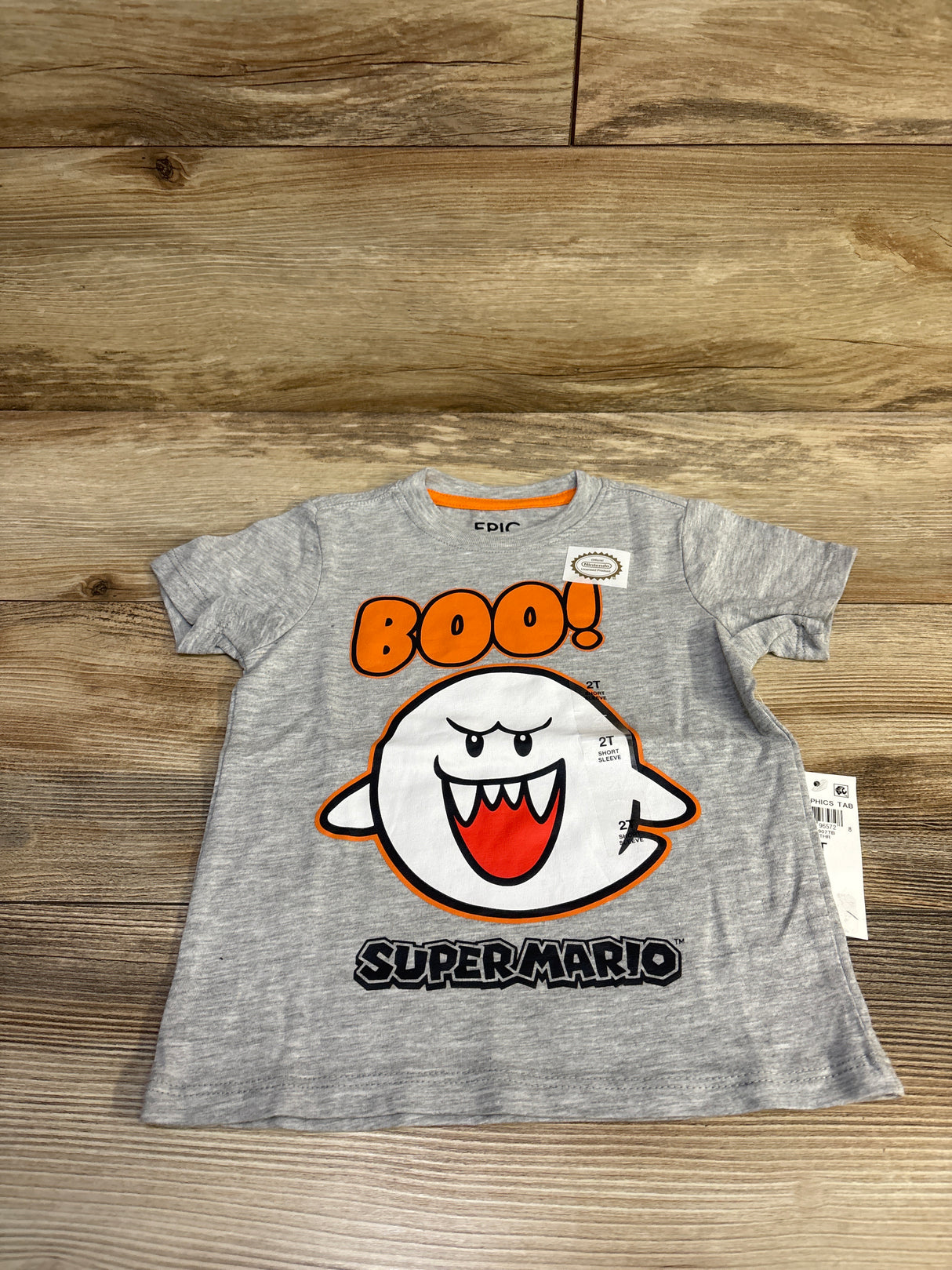 NEW Epic Threads x Super Mario Boo! Shirt Grey sz 2T