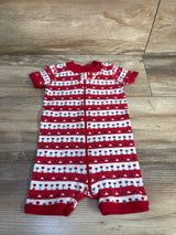 Hanna Andersson Fourth of July Romper Sleeper Red sz 6-9m