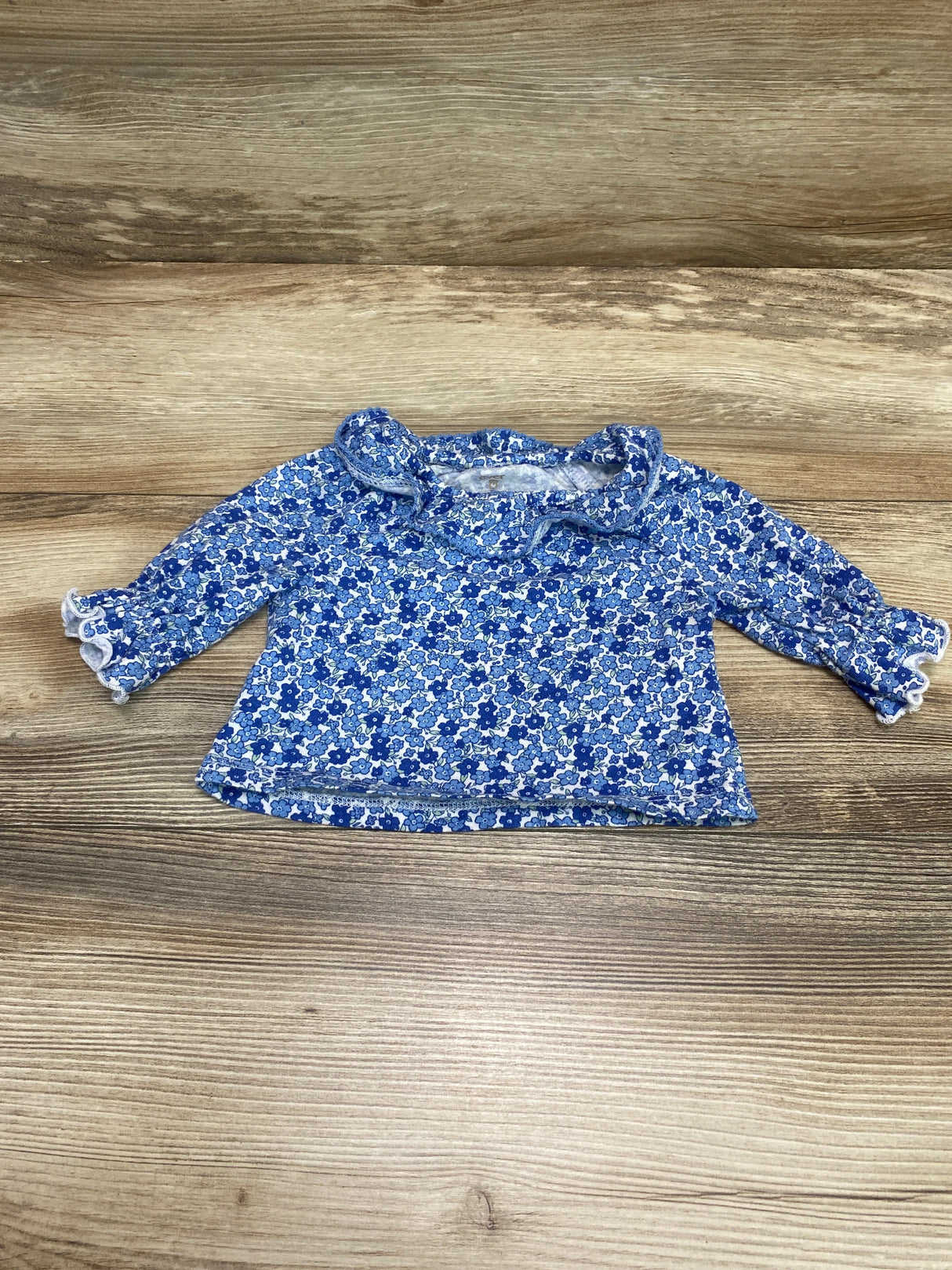 Ever & Ever Floral Shirt Blue sz Newborn